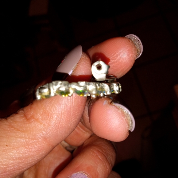 vintage Aurora borealis crystal crescent moon pin - Picture 10 of 10